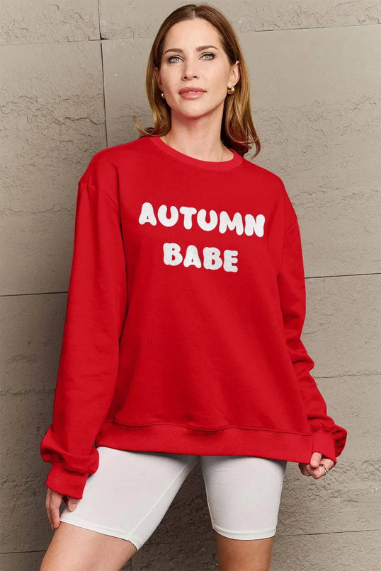 Simply Love Full Size AUTUMN BABE Graphic Sweatshirt - ShopEasier