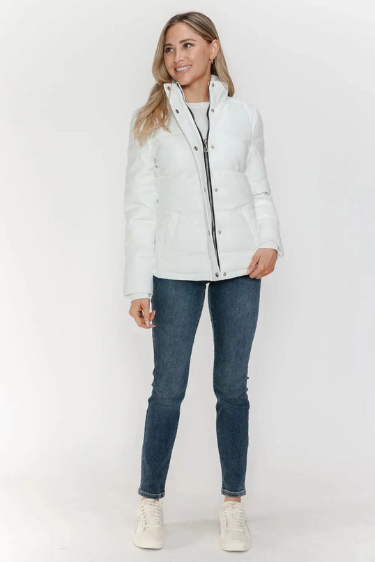 YMI Pocketed Zip Up Turtleneck Puffer Jacket - ShopEasier