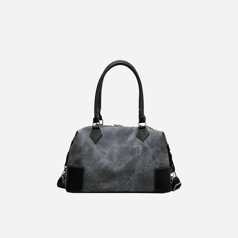 Contrast PU Leather Shoulder Bag