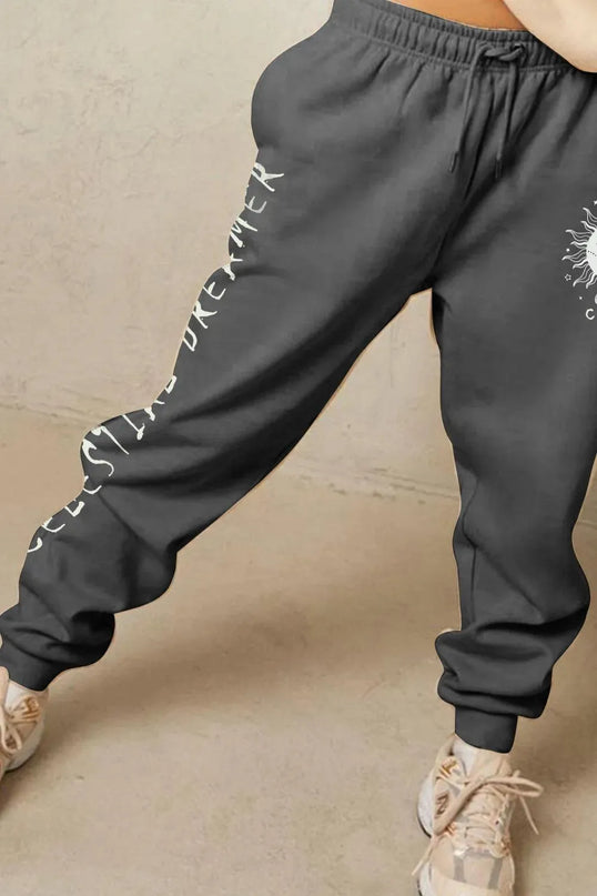 Celestial Dreamer Graphic Sweatpants by Simply Love - Full Size Casual Wear