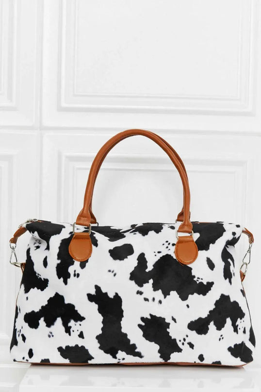 Bolso de fin de semana con estampado animal cepillado