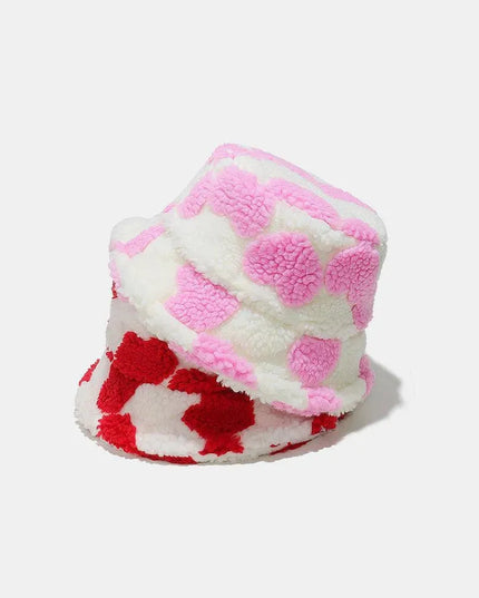 Contrast Heart Bucket Hat