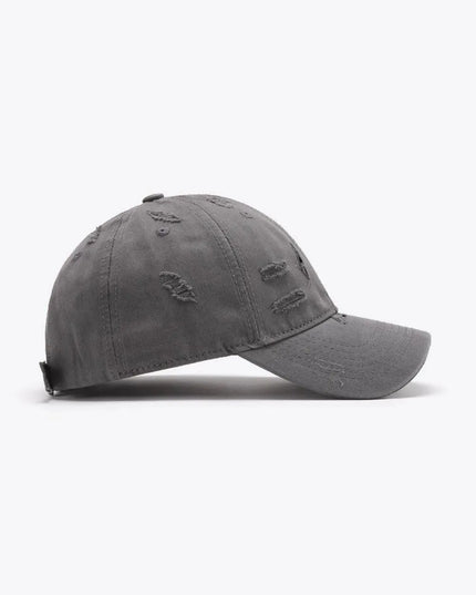 Distressed Adjustable Baseball Cap - ShopEasier