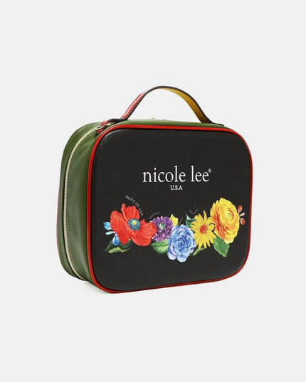 Nicole Lee USA Printed Handbag with Three Pouches