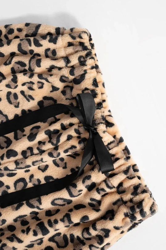 Pantalones anchos con estampado de leopardo