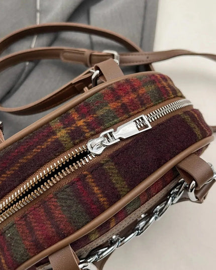 Plaid Print Crossbody Bag