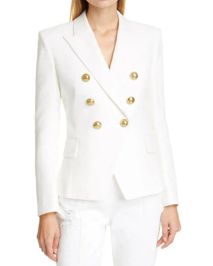 Lapel Collar Long Sleeve Blazer