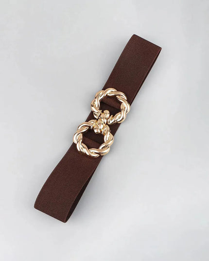 Elastic Belt with Zinc Alloy Buckle