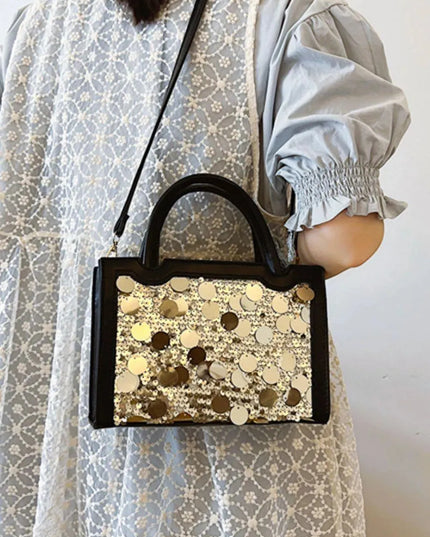 PU Leather Sequin Handbag