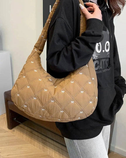 Bow Polyester Shoulder Bag