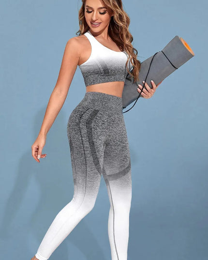 Gradient Sports Tank and Leggings Set - ShopEasier