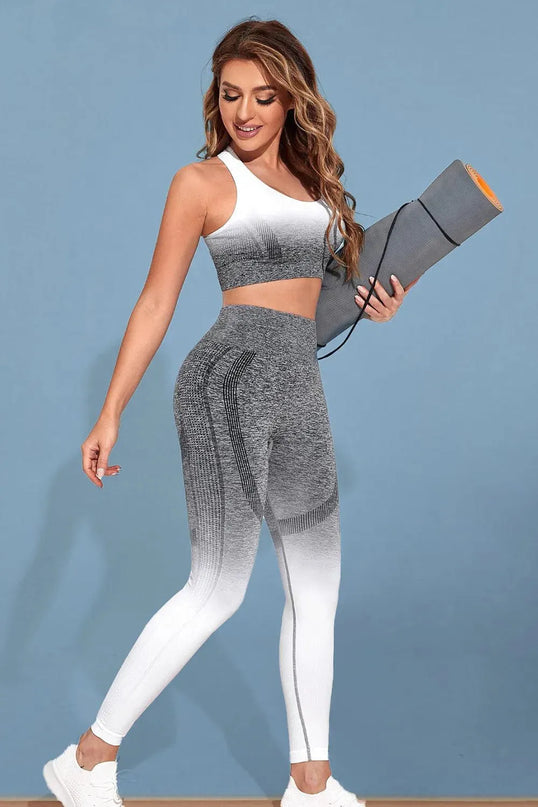 Gradient Sports Tank and Leggings Set - ShopEasier