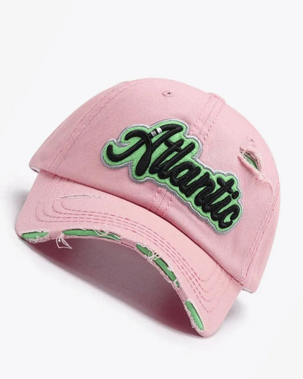 ATLANTIC Graphic Distressed Baseball Cap - ShopEasier