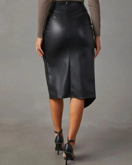 Twisted Slit High Rise Skirt