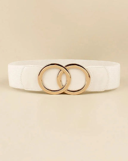 Zinc Alloy Buckle Elastic PU Belt - ShopEasier