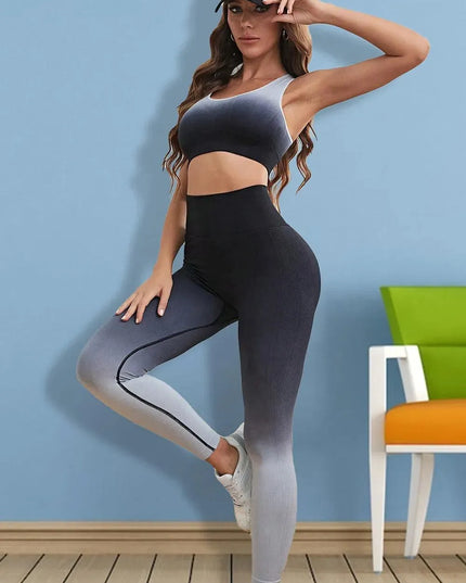 Gradient Sports Tank and Leggings Set - ShopEasier