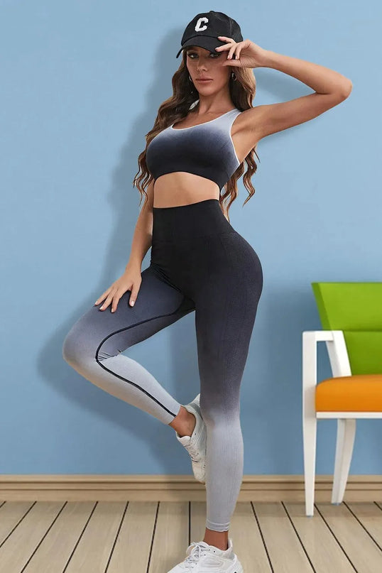 Gradient Sports Tank and Leggings Set - ShopEasier