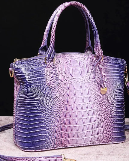 Ombre PU Leather Tote Bag