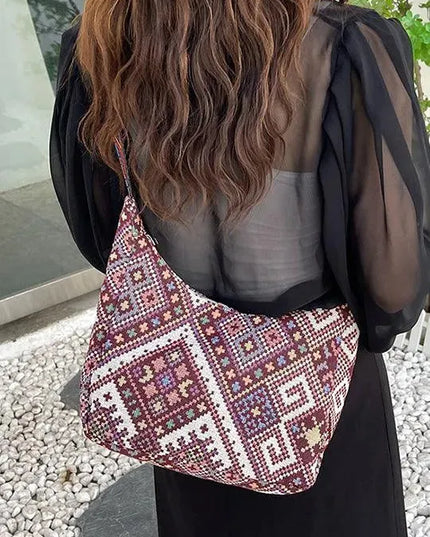 Geometric Adjustable Strap Crossbody Bag