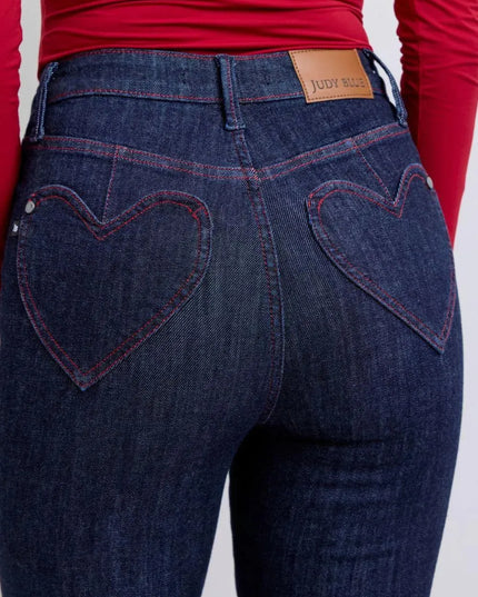 Judy Blue Full Size Heart Shaped Back Pockets Skinny Jeans - ShopEasier