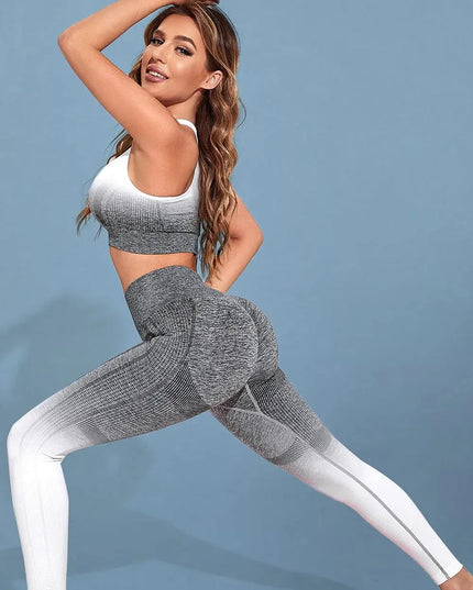 Gradient Sports Tank and Leggings Set - ShopEasier