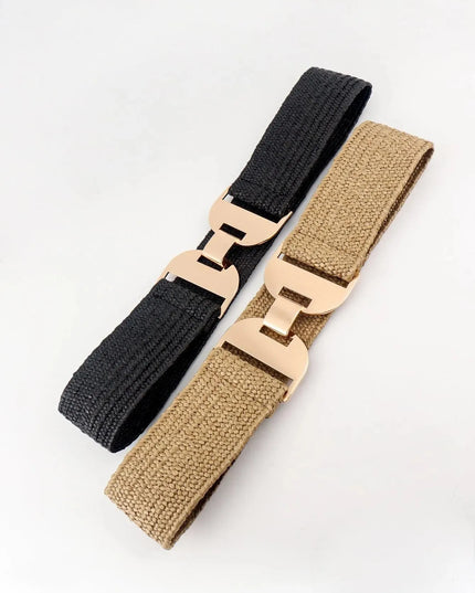 Alloy Buckle Elastic Belt - ShopEasier