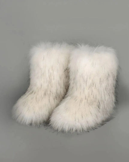 Cozy Fuzzy Flat Platform Boots