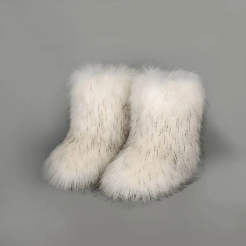 Cozy Fuzzy Flat Platform Boots