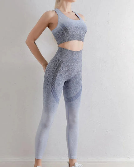 Gradient Sports Bra and Leggings Set - ShopEasier