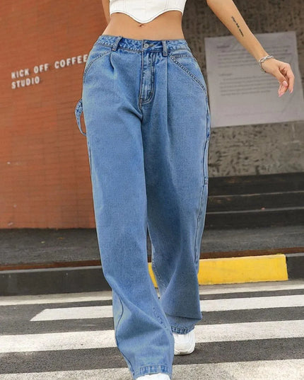 Wide Leg Jeans with Pockets - ShopEasier