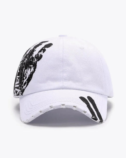 VIBRA Graphic Distressed Adjustable Baseball Cap - ShopEasier