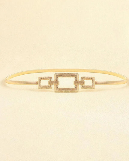 Zinc Alloy Square Buckle Iron Belt with Measurements