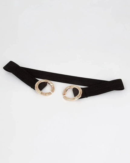 Double Hoop Buckle Elastic Belt - ShopEasier