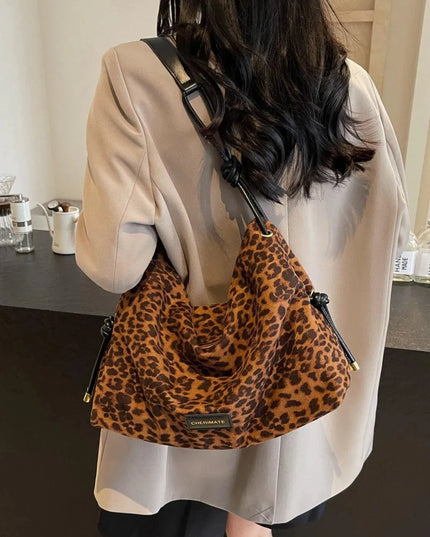 Suede Large Shoulder Bag