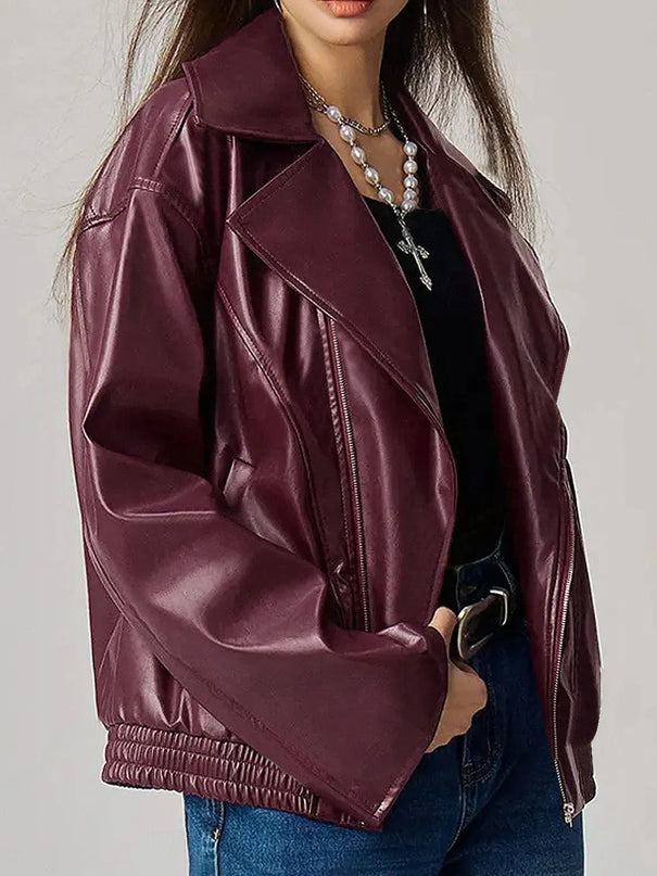 Zip Up Drop Shoulder Jacket - ShopEasier