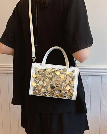 PU Leather Sequin Handbag