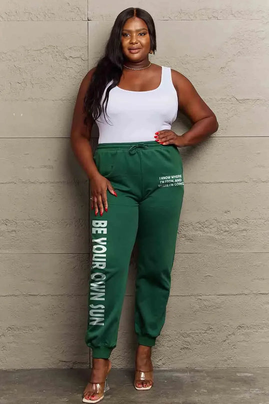 Be Your Own Sun Graphic Sweatpants in Full Size