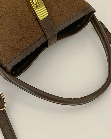 PU Leather Bucket Crossbody Bag