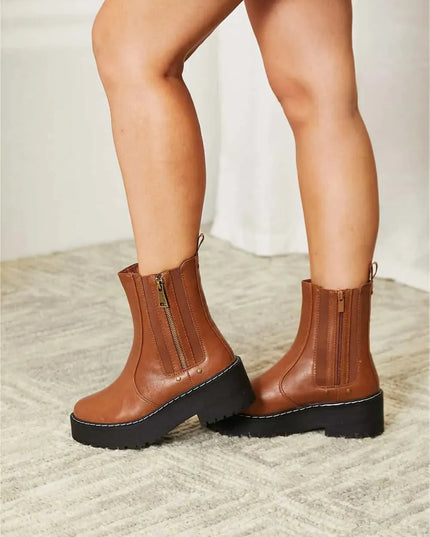 Botas de plataforma con cremallera lateral Forever Link