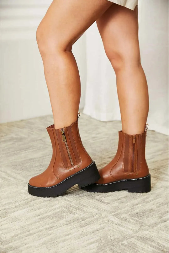 Botas de plataforma con cremallera lateral Forever Link