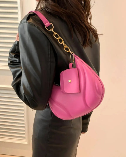 PU Leather Shoulder Bag with EarPods Bag