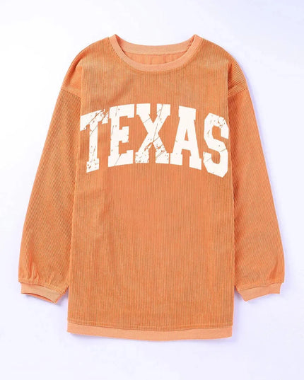 Sudadera clásica de cuello redondo y manga larga TEXAS