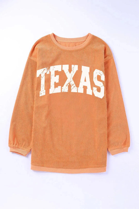 Sudadera clásica de cuello redondo y manga larga TEXAS