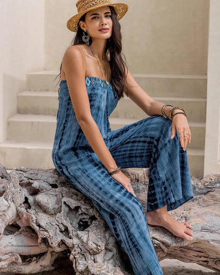 Tied Tube Wide Leg Jumpsuit - ShopEasier