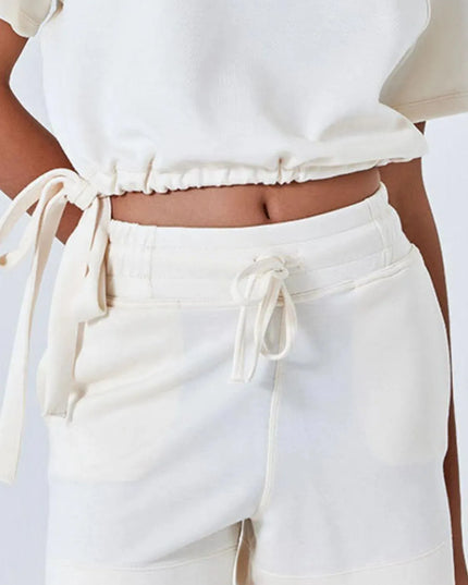 Casual Opaque Drawstring Shorts with Convenient Pockets