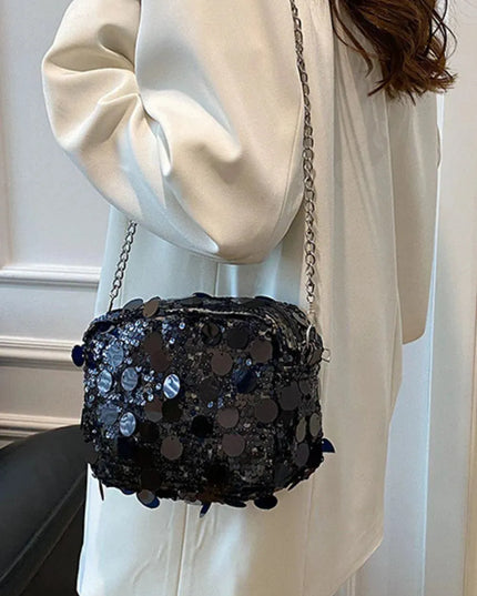 Sequin Chain Shoulder Bag