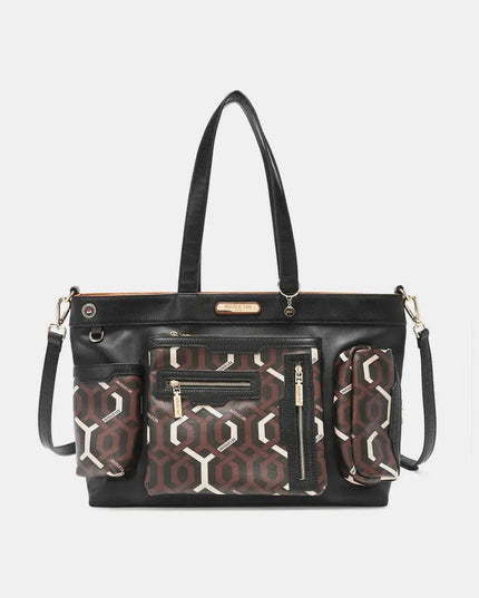 Nicole Lee USA Geometric Pattern Large Handbag