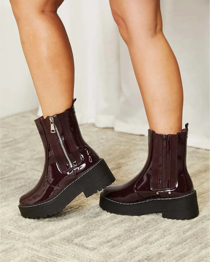 Forever Link Side Zip Platform Boots - ShopEasier