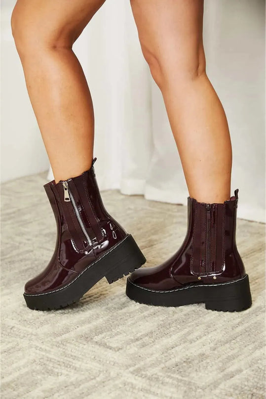 Forever Link Side Zip Platform Boots - ShopEasier