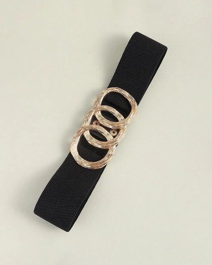 Zinc Alloy Buckle Elastic Wide Belt - ShopEasier